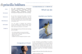 Our webdesigners created a corporate looking coaching website for Priscilla Bokhara