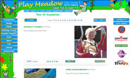 Our webdesigners created an online shop of outdoor toys for Playmeadow