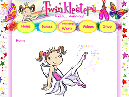 Children websie - Charactere Animation and Flash Games - Twinklesteps the fairy ballerina