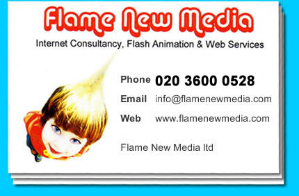 Call Flame New Media on  0845 539 0317